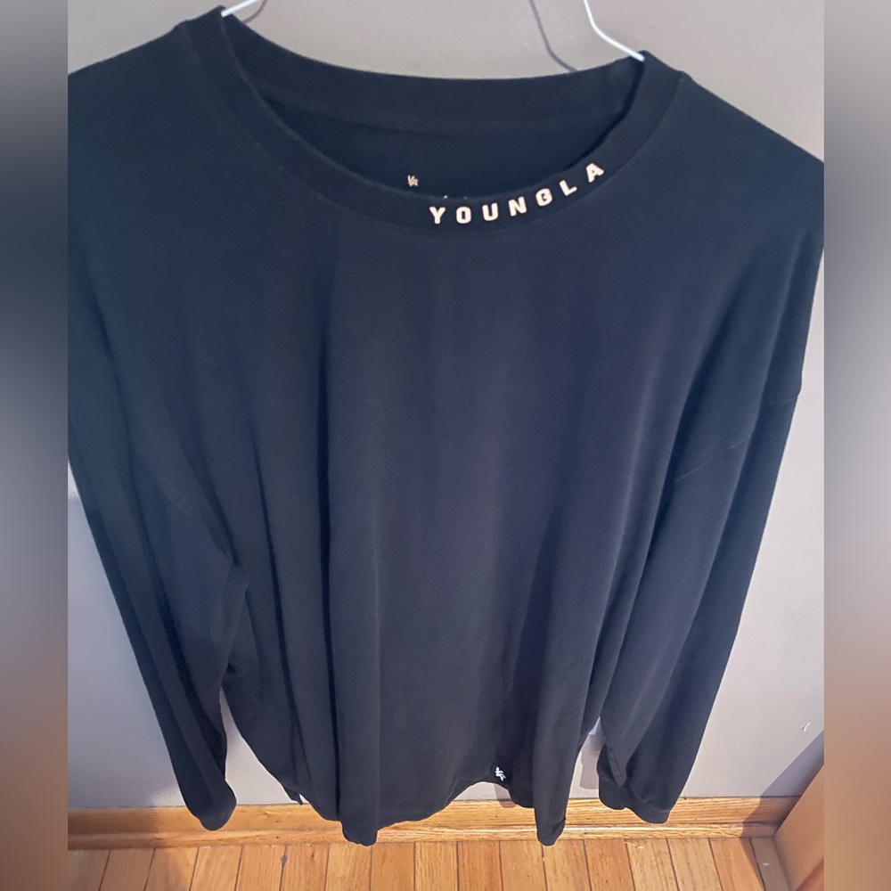 YoungLA Classic Black Crewneck Long Sleeve